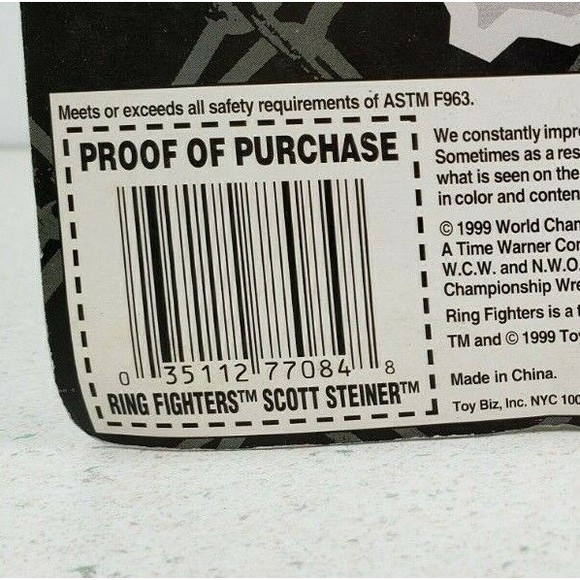 WCW NWO Ring Fighters Scott Steiner action figure Brand New ToyBiz 1999 NOC - Picture 6 of 12